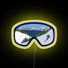 Colorful RGB LED Mountain Ski Goggles Inspired Neon Sign Decoration