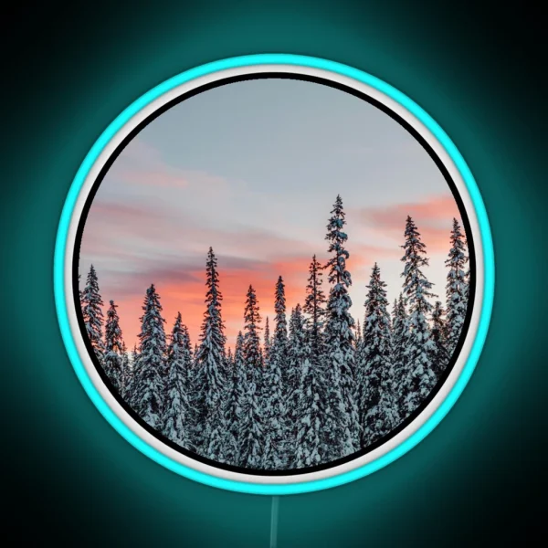 Mountain Sunset View RGB Neon Sign