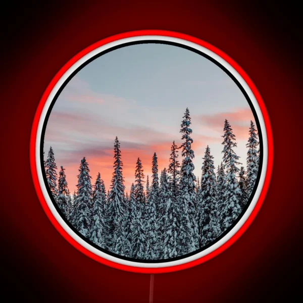 Mountain Sunset View RGB Neon Sign