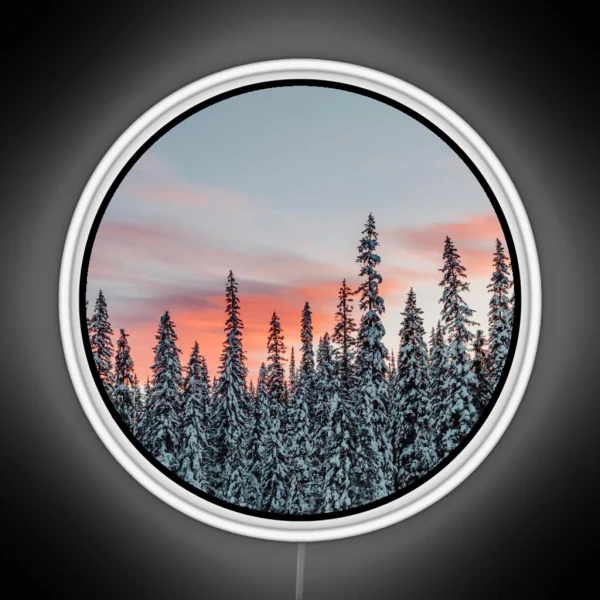 Mountain Sunset View RGB Neon Sign