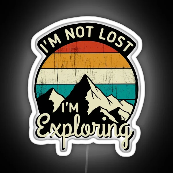 Mountains Exploring RGB Neon Sign