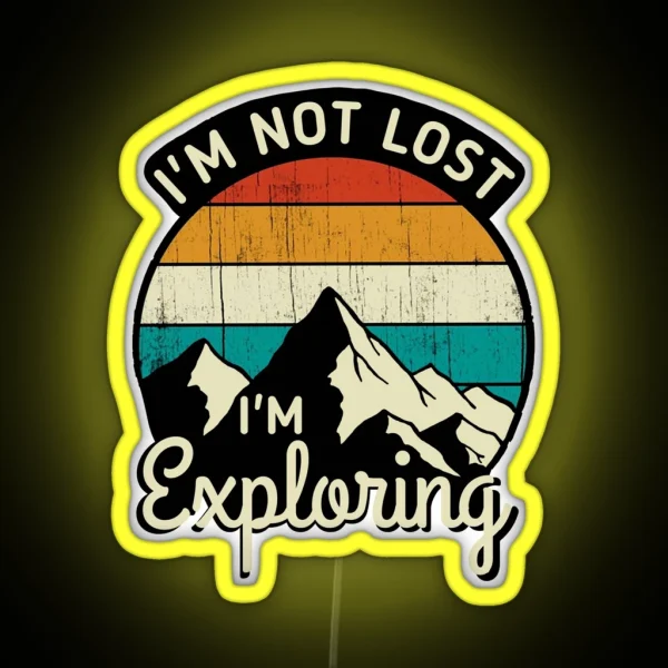 Mountains Exploring RGB Neon Sign