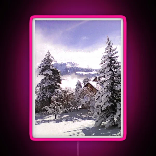Mountains Landscapes RGB Neon Sign