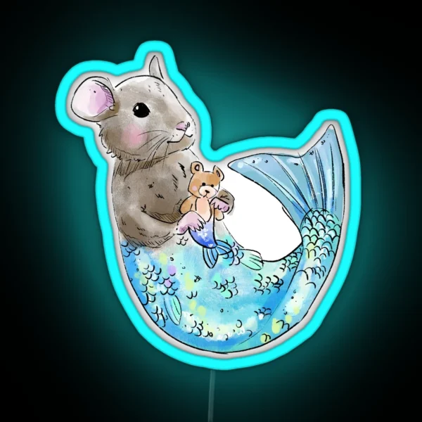 Mouse Mermaid RGB Neon Sign