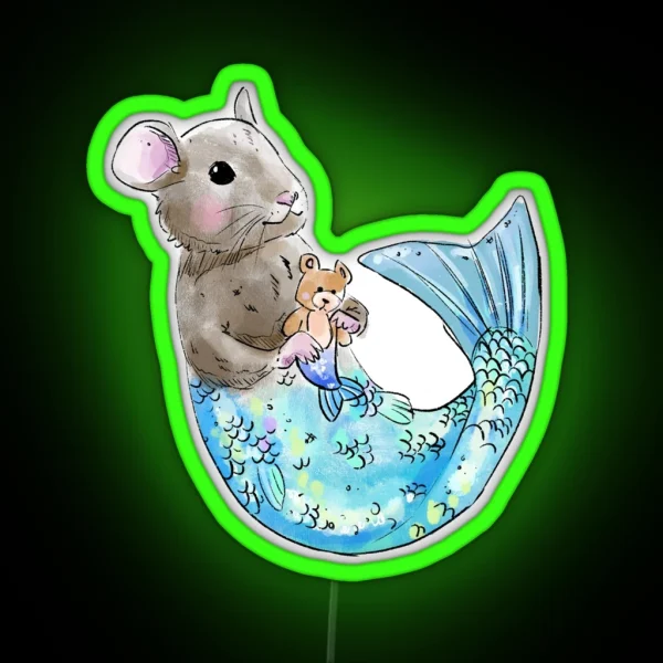 Mouse Mermaid RGB Neon Sign