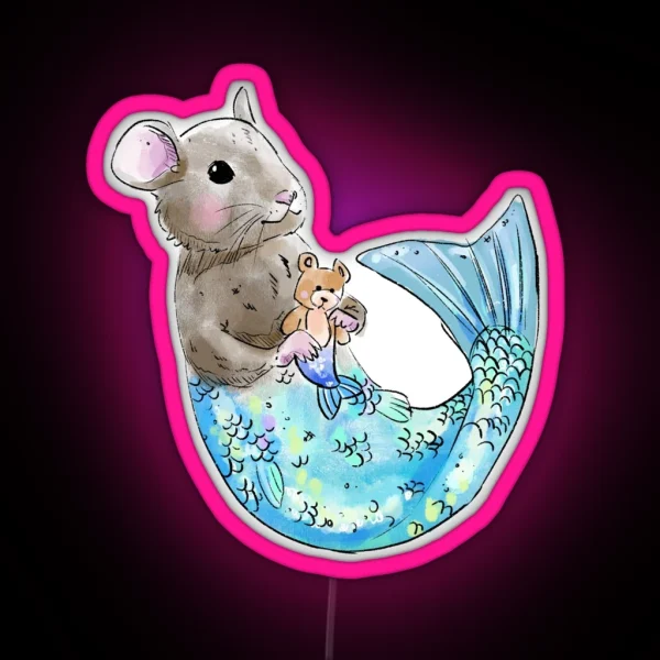 Mouse Mermaid RGB Neon Sign