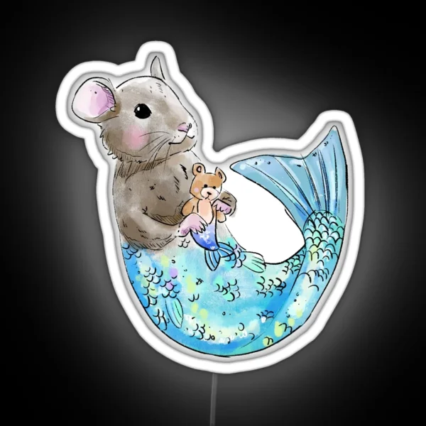 Mouse Mermaid RGB Neon Sign