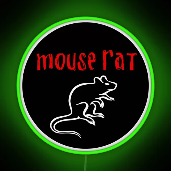 Mouse Rat Logo Parks And Rec RGB Neon Sign
