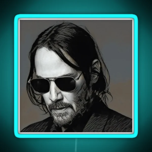 Movie Star Keanu Reeves RGB Neon Sign