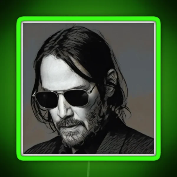 Movie Star Keanu Reeves RGB Neon Sign