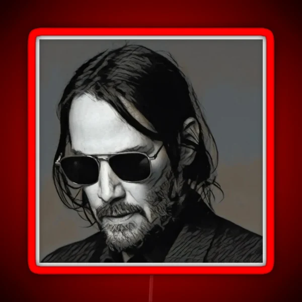 Movie Star Keanu Reeves RGB Neon Sign
