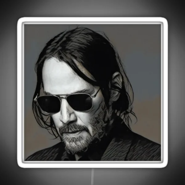 Movie Star Keanu Reeves RGB Neon Sign