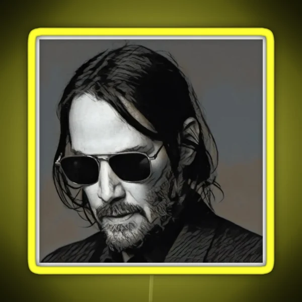 Movie Star Keanu Reeves RGB Neon Sign