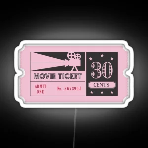 Movie Ticket RGB Neon Sign