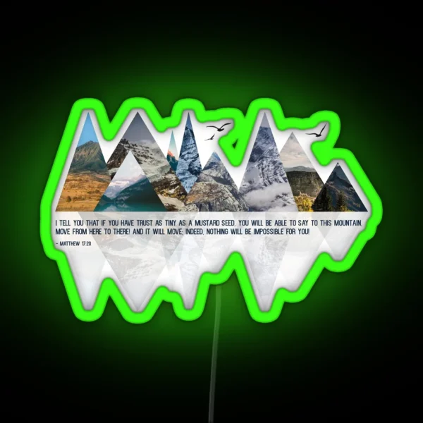 MOVING MOUNTAINS RGB Neon Sign