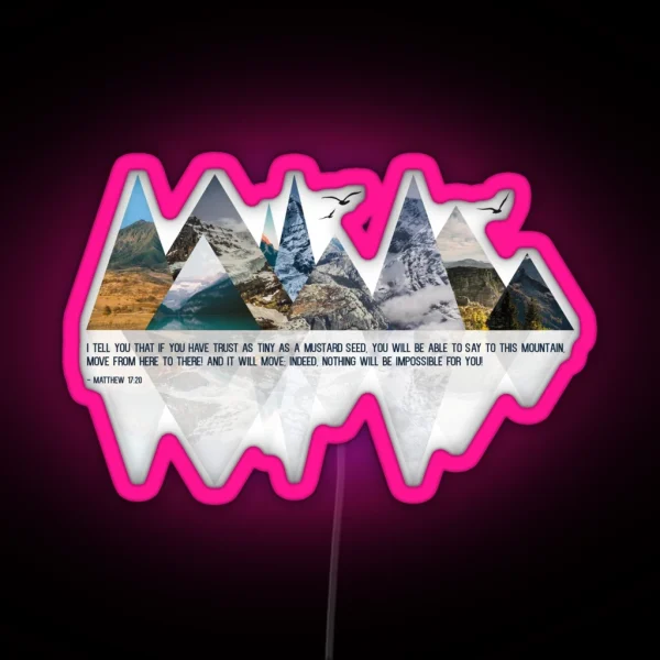 MOVING MOUNTAINS RGB Neon Sign