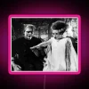 RGB LED neon sign with hand in hand couple Frankenstein