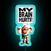 Neon Retro Sign Mr Gumby My Brain Hurts Colorful Decor