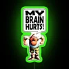 Colorful Retro-Themed Neon Sign with Humorous Quote Mr. Gumby Artwork