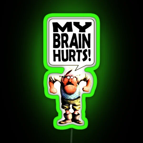 Mr Gumby My Brain Hurts RGB Neon Sign