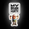 Vibrant Mr Gumby 'My Brain Hurts' Retro Style Neon Sign