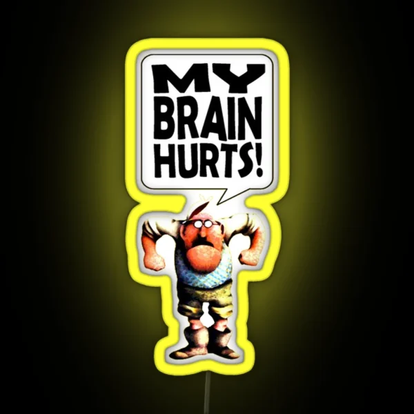 Mr Gumby My Brain Hurts RGB Neon Sign
