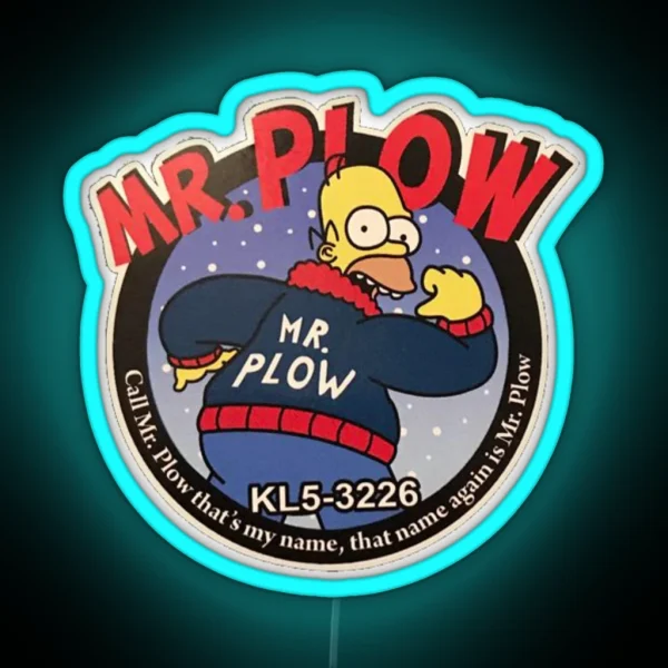 Mr Plow RGB Neon Sign