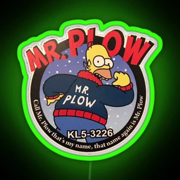 Mr Plow RGB Neon Sign