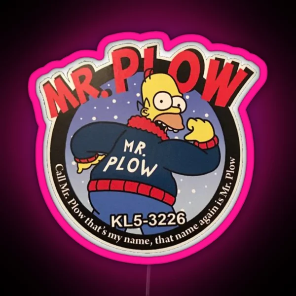 Mr Plow RGB Neon Sign