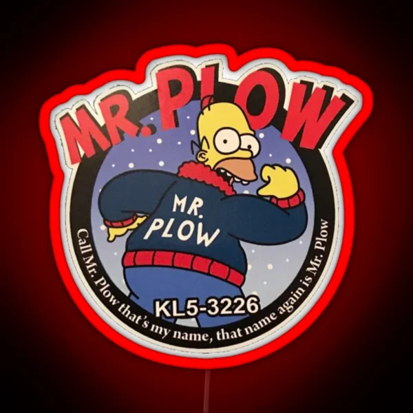 Mr Plow RGB Neon Sign