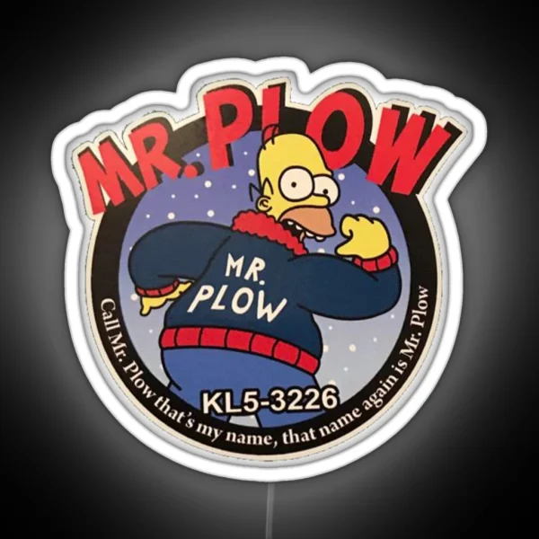 Mr Plow RGB Neon Sign