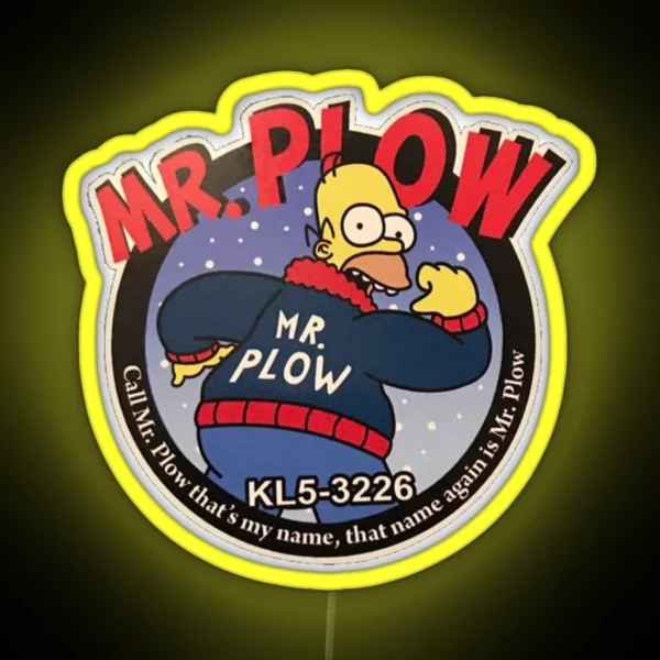 Mr Plow RGB Neon Sign