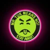 Modern RGB Neon Sign with Color-Changing Art Canvas Display