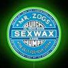 Vibrant 'MR ZOGS' Circle Logo Illuminated Neon Sign with Blue Accent Lighting