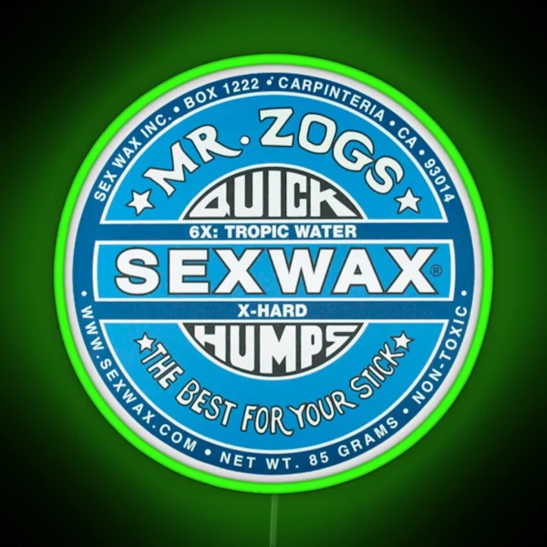 MR ZOGS Circle In Blue X RGB Neon Sign