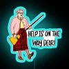 Mrs Doubtfire Help is On The Way Colorful Neon Sign