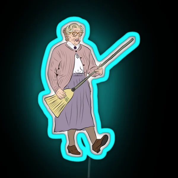 Mrs Doubtfire Rocking Out RGB Neon Sign