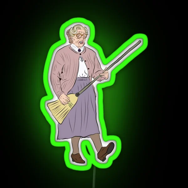 Mrs Doubtfire Rocking Out RGB Neon Sign