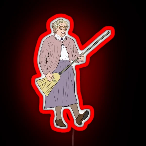 Mrs Doubtfire Rocking Out RGB Neon Sign