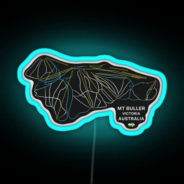 Mt Buller Australian Mountain Resort Skiing RGB Neon Sign