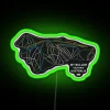 Guided trail map illuminating vibrant nightlife at Mt Buller resort