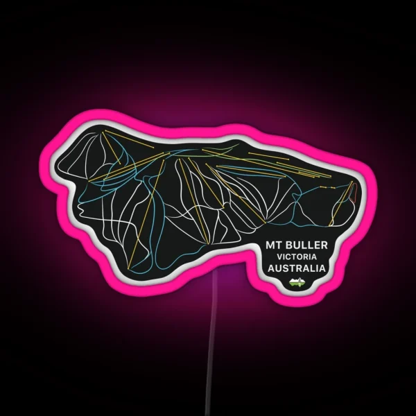 Mt Buller Australian Mountain Resort Skiing RGB Neon Sign