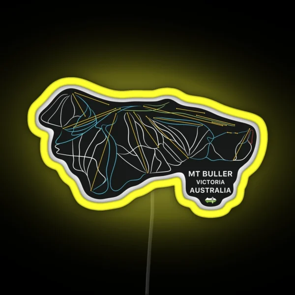 Mt Buller Australian Mountain Resort Skiing RGB Neon Sign