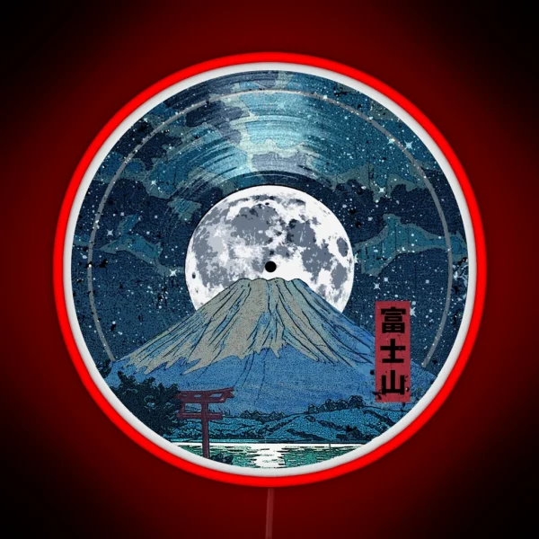 Mt Fuji Night LP Sky RGB Neon Sign