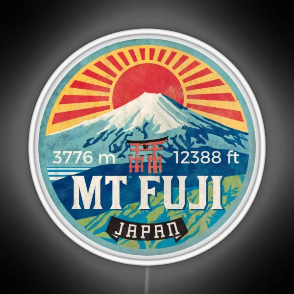 MT Fuji Vintage Emblem RGB Neon Sign