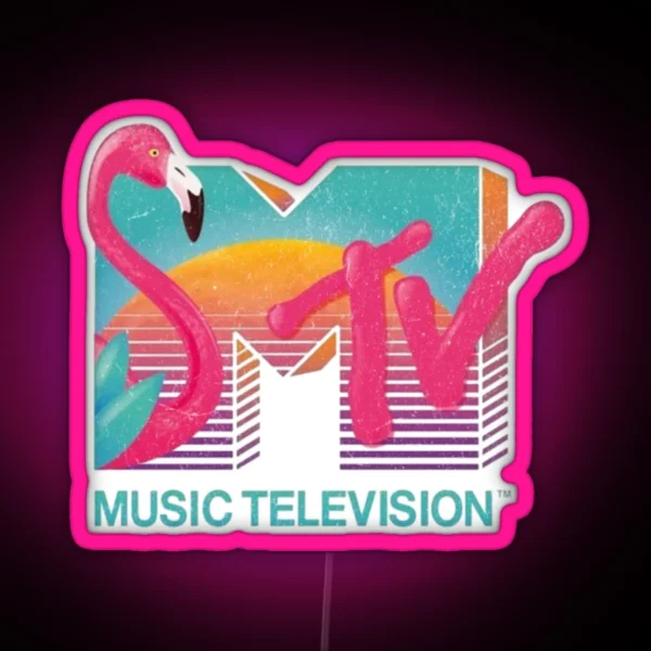 MTV Flamingo RGB Neon Sign