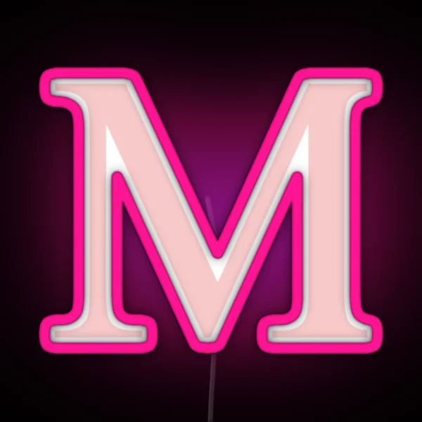 Mu Millennial Pink Greek Letter RGB Neon Sign