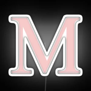 Mu Millennial Pink Greek Letter RGB Neon Sign