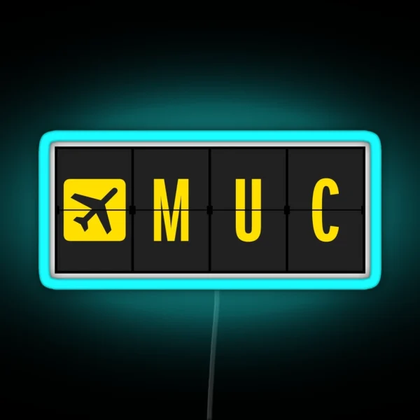 MUC Munich Airport RGB Neon Sign