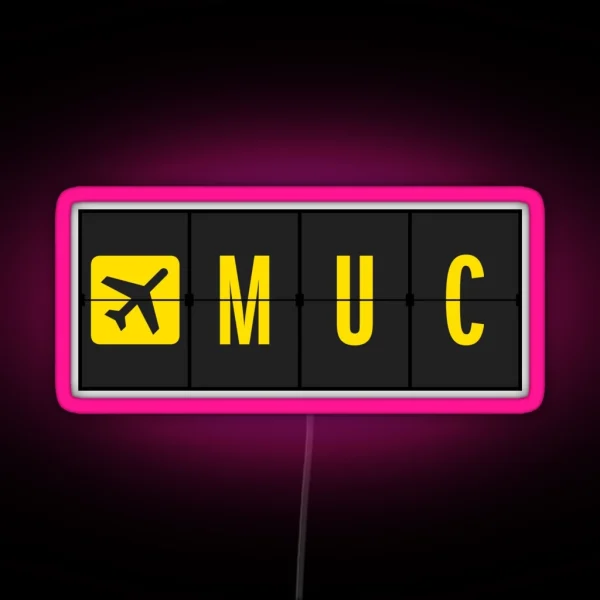 MUC Munich Airport RGB Neon Sign